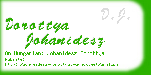 dorottya johanidesz business card